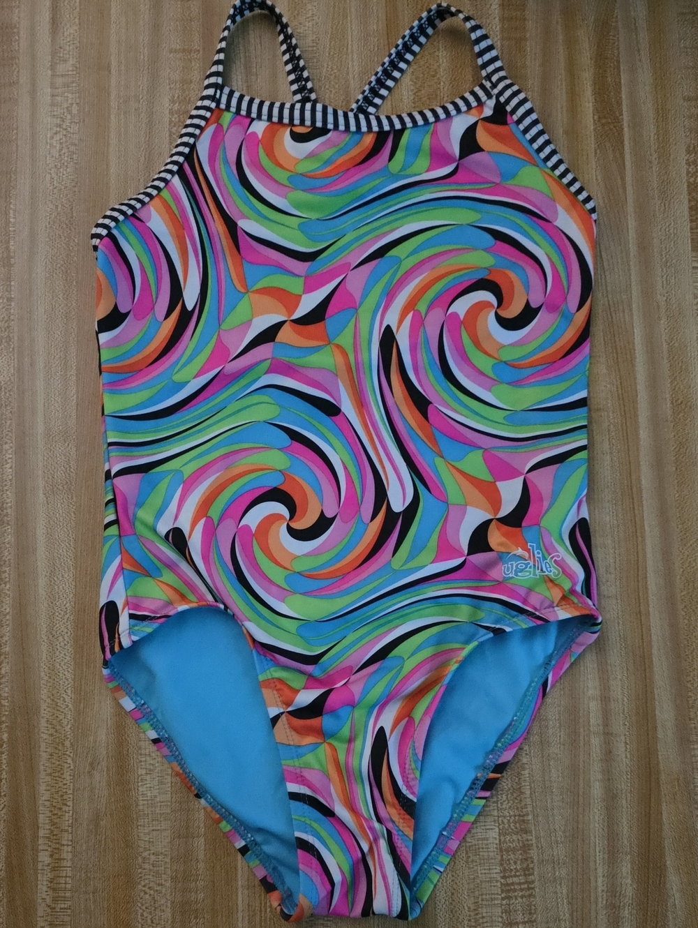 Dolfin Multicolor Swirl One-Piece - Pink, Blue, Green, Orange, Black